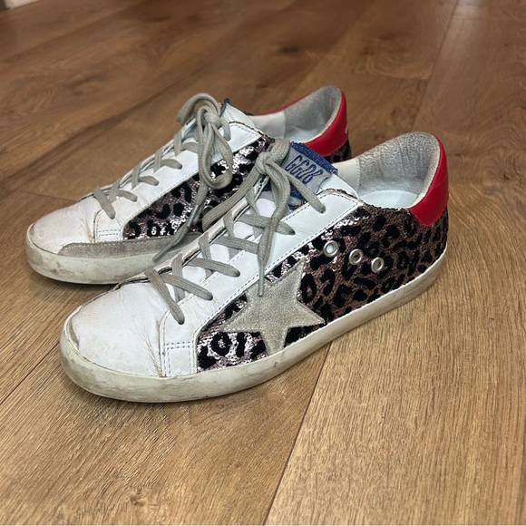 GOLDEN GOOSE Superstar leopard sequin sneakers - Size 37 / US 6.5 - 7 - Picture 4 of 11